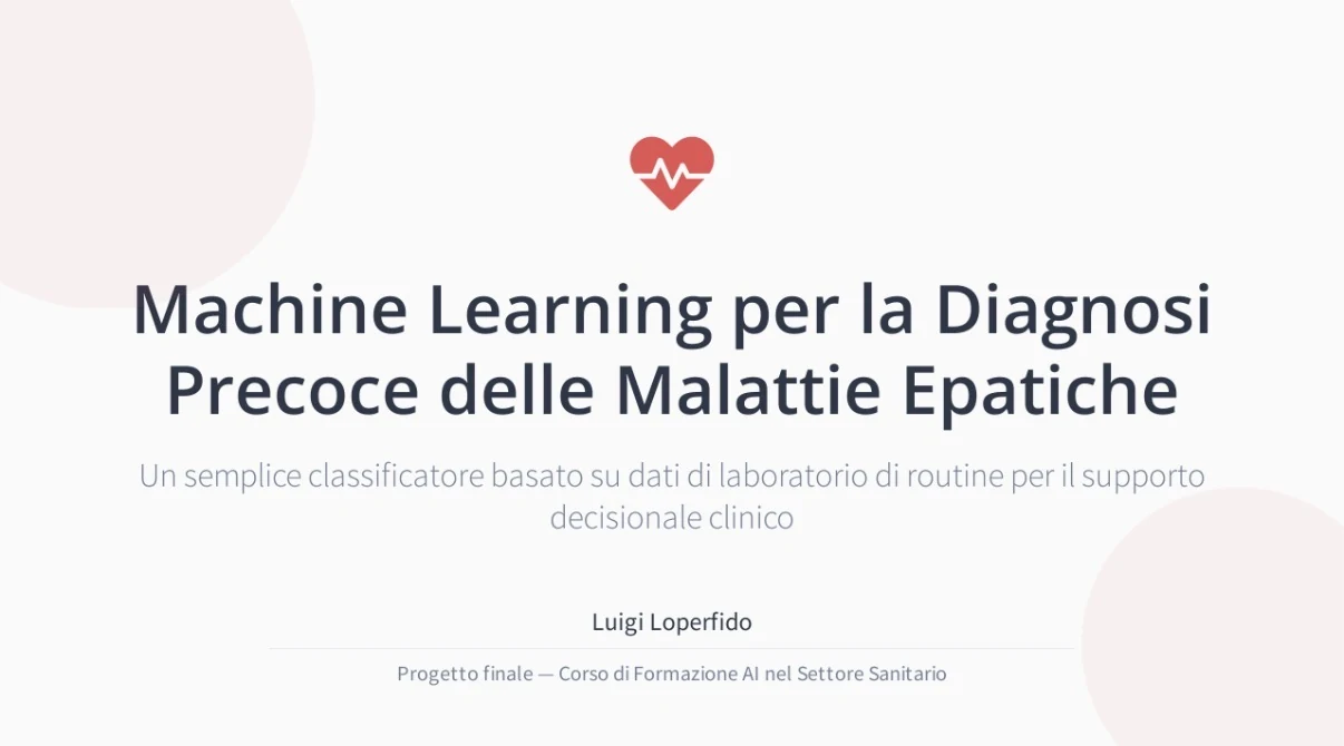 Machine Learning per la diagnosi precoce delle malattie epatiche